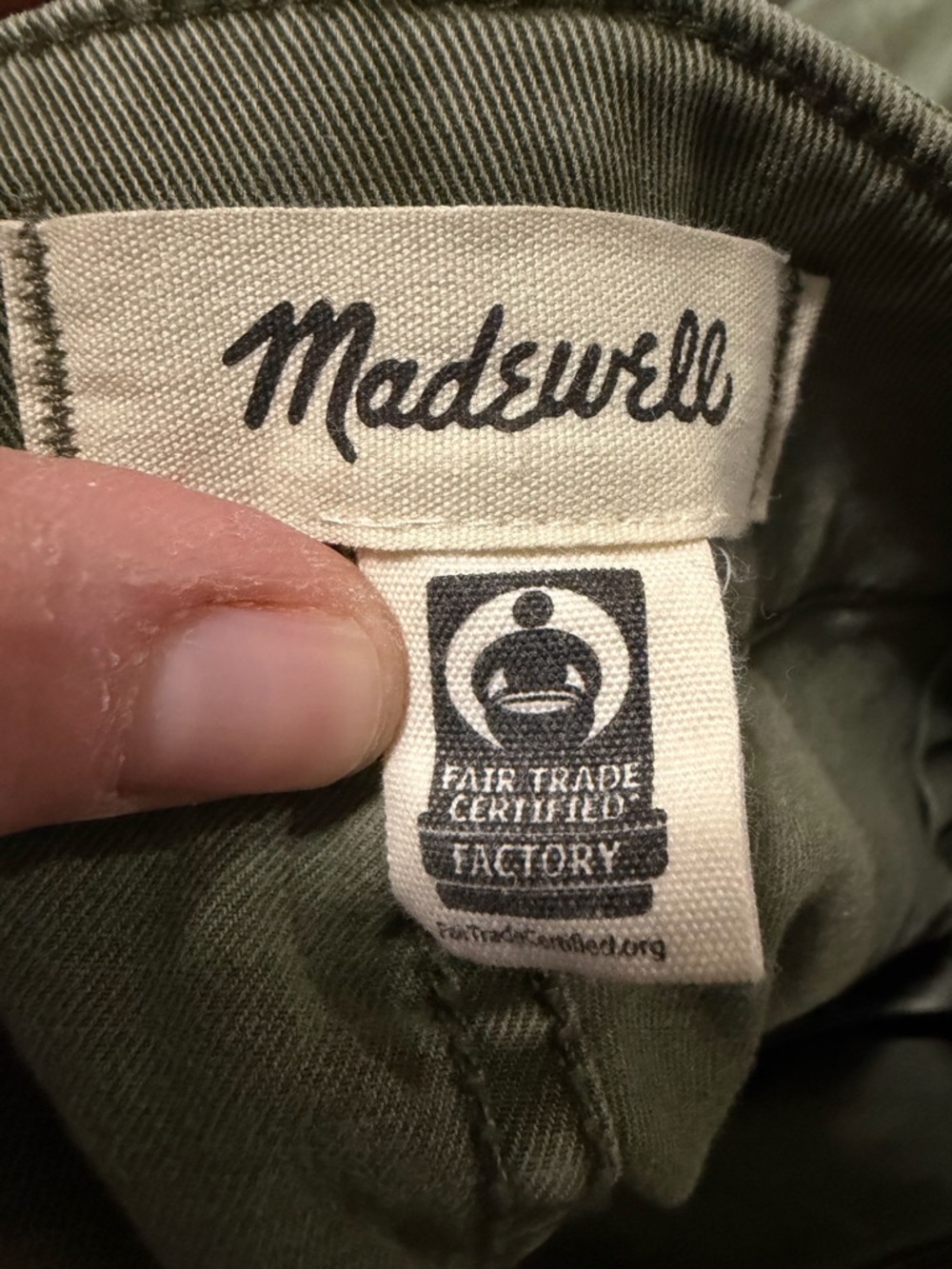 Madewell Olive Slim Straight Utility Pant - Picture 6 of 8